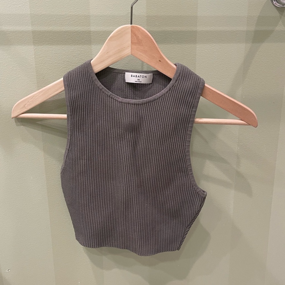 Aritzia Babaton Sculpt Knit Crop Top